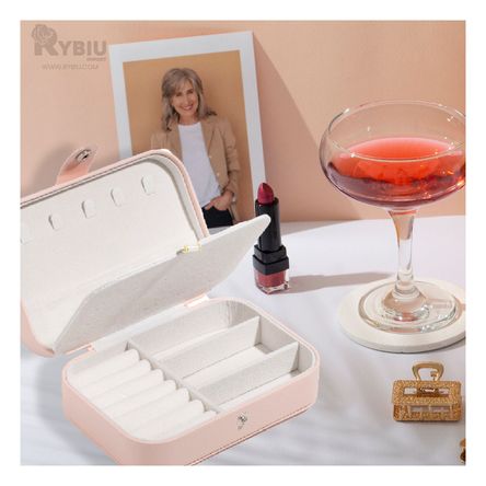Joyero Bonito Elegante y Practico para Transportar Palo Rosa