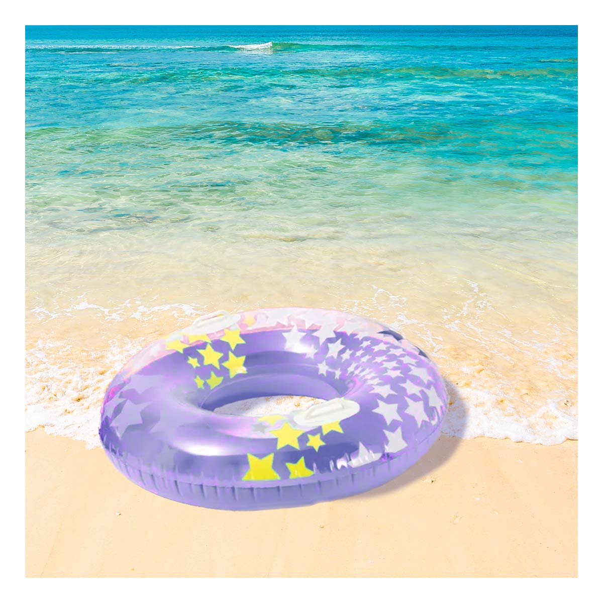 Flotador para Diversion Infantil de Color Morado Y+Stickers
