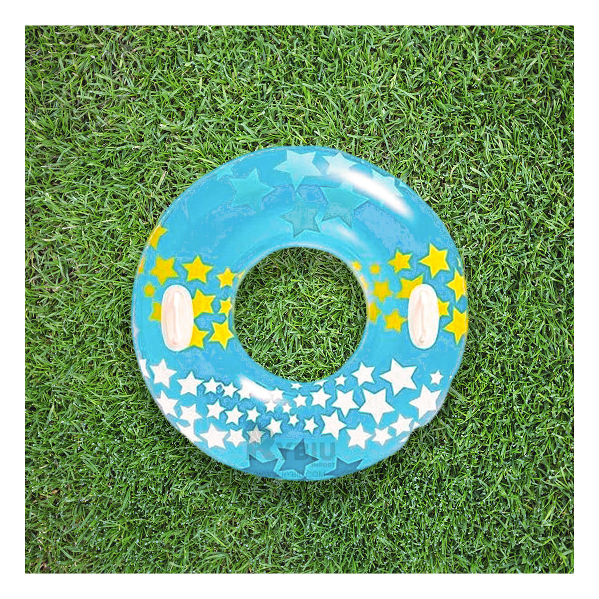 Flotador para Diversion Infantil de Color Celeste Y+Stickers