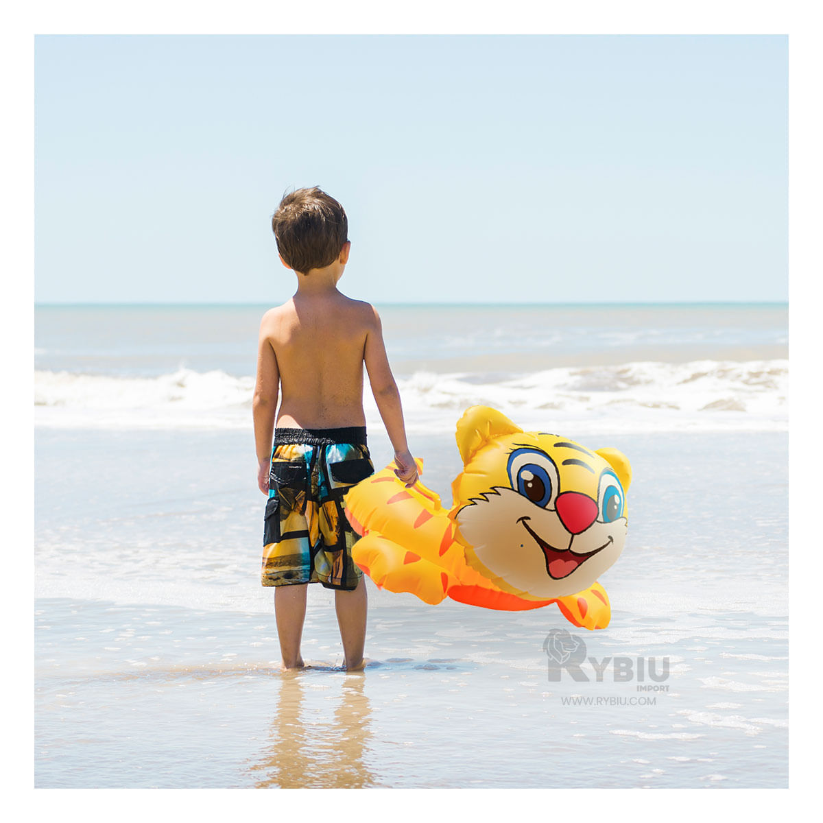 Flotador para Aprender a Nadar Color Amarillo Y+Stickers