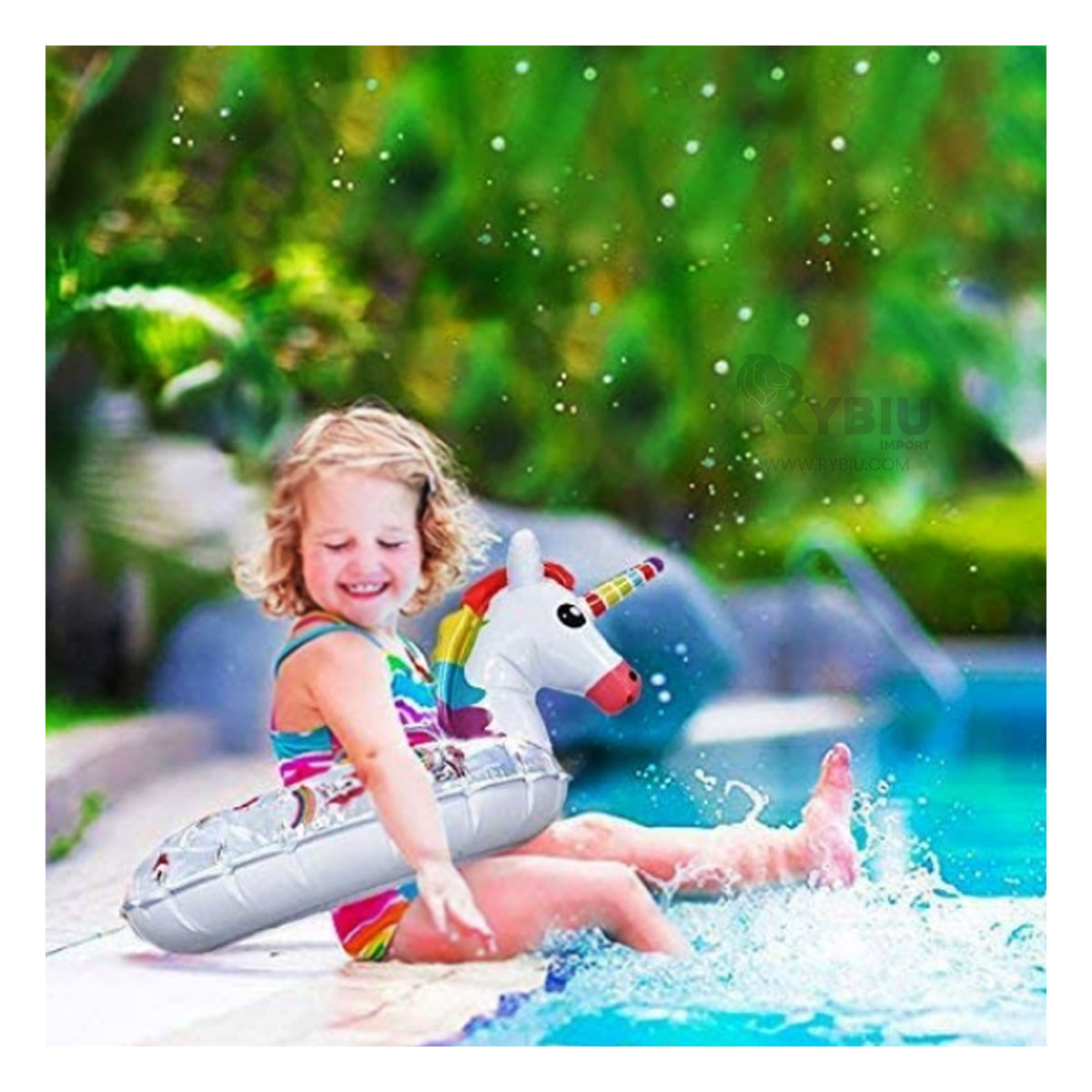 Flotador Inflable y Divertido para Nadar Color Transparente