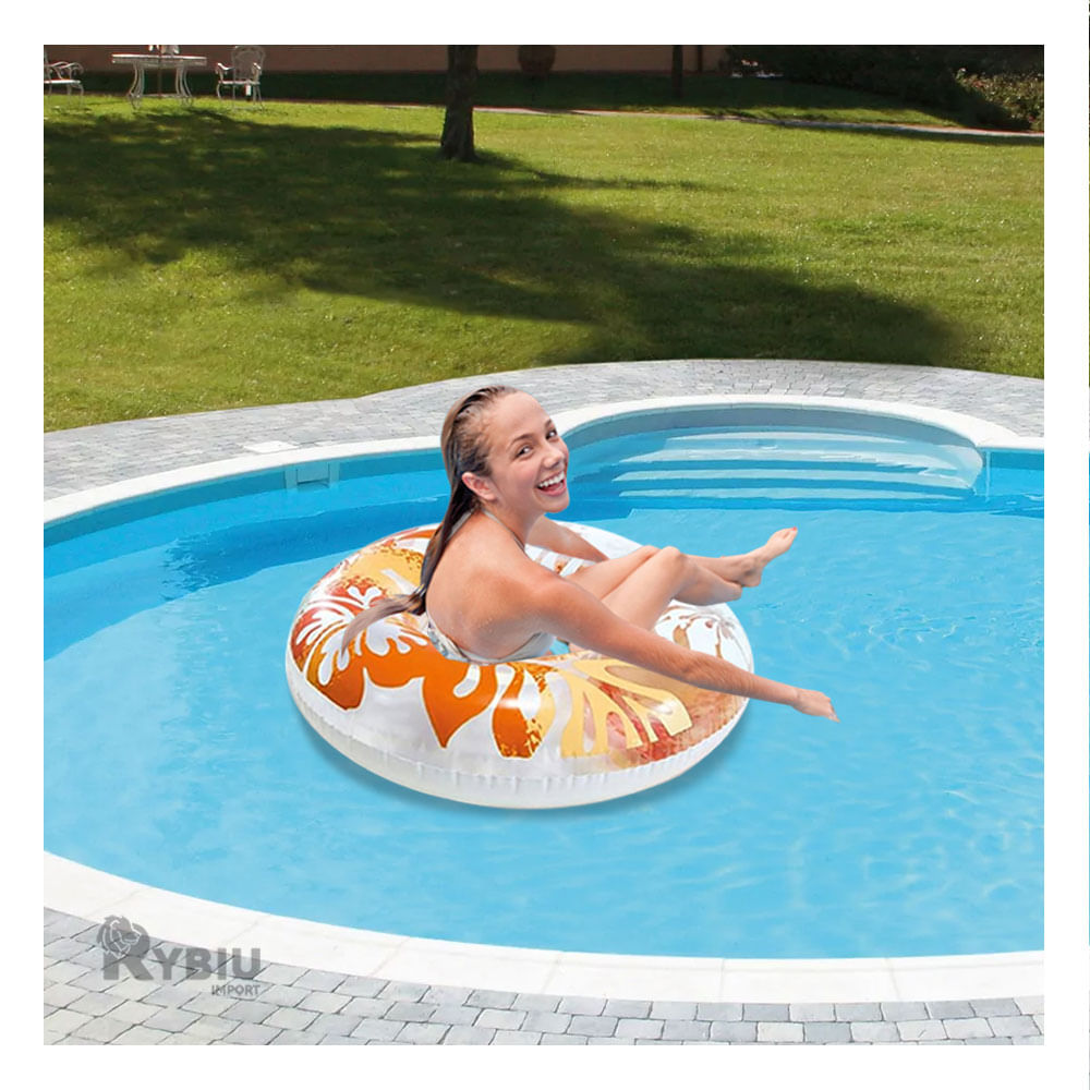 Flotador Ligero y Estetico Color Anaranjado Y+Stickers