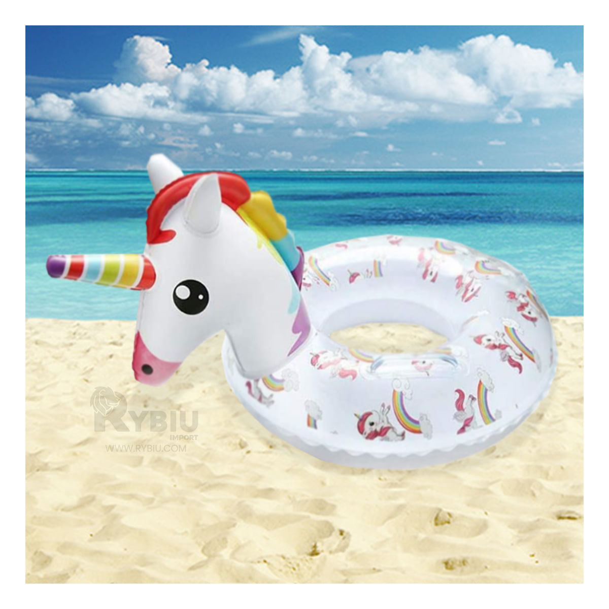 Flotador Adaptable y Compatible Transparente Y+Stickers