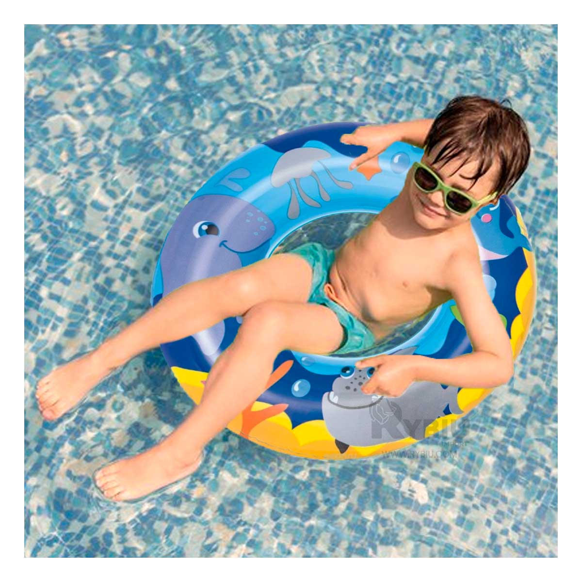 Flotador Versatil y Practico Azul Y+Stickers