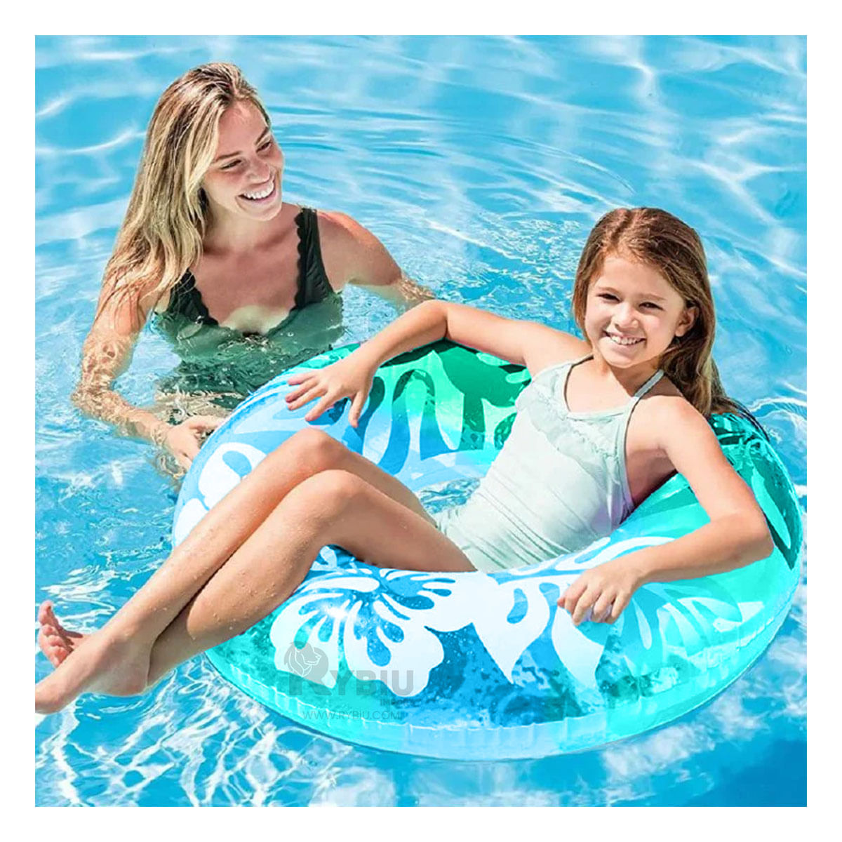 Flotador Practico para Piscinas en Color Celeste Y+Agendita