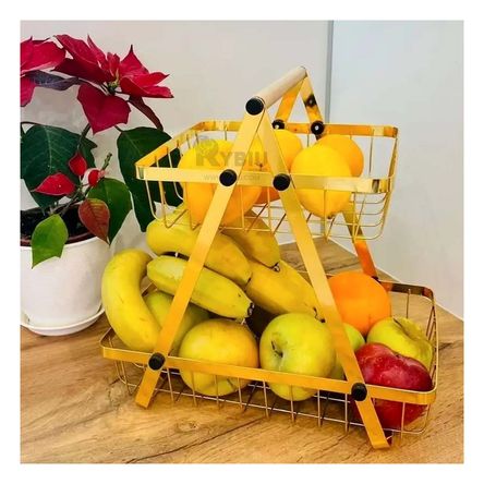 Frutero Multiuso en Color Dorado Y+Stickers Frutero Multiuso en Color Dorado Y+Stickers