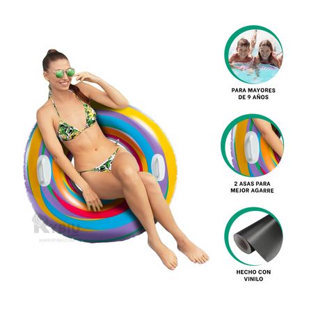 Flotador Practico de Color Celeste Y+Papel de Regalo Flotador Practico de Color Celeste Y+Papel de Regalo