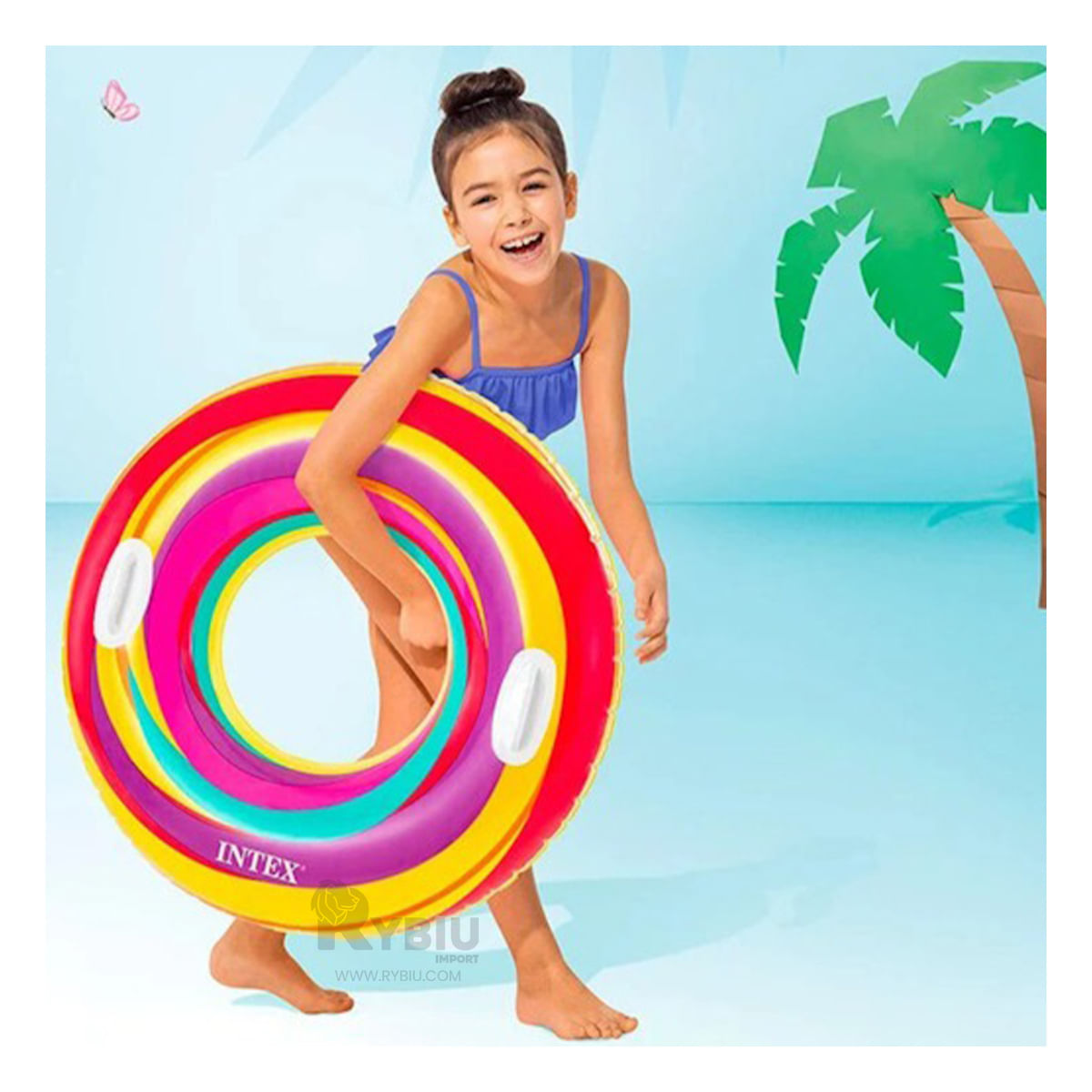 Flotador Practico de Color Morado Y+Papel de Regalo