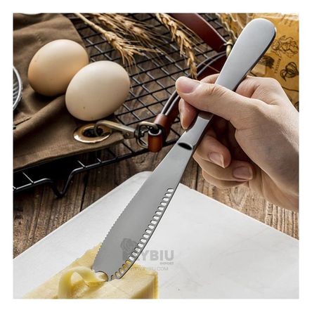Cuchillo Ideal para Mantequilla Plateado Y+Papel de Regalo Cuchillo Ideal para Mantequilla Plateado Y+Papel de Regalo