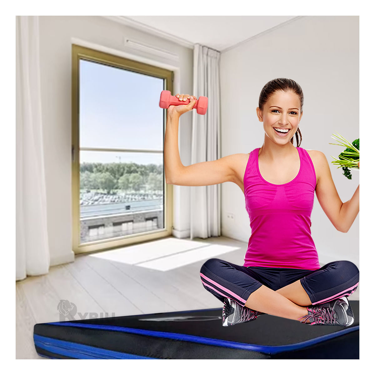 Colchoneta Deportiva para Ejercicio en Color Azul