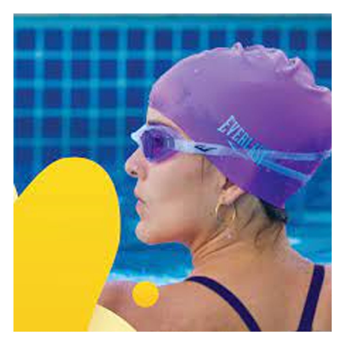 Lentes de Natacion Estuche con Correas de Silicona Morado