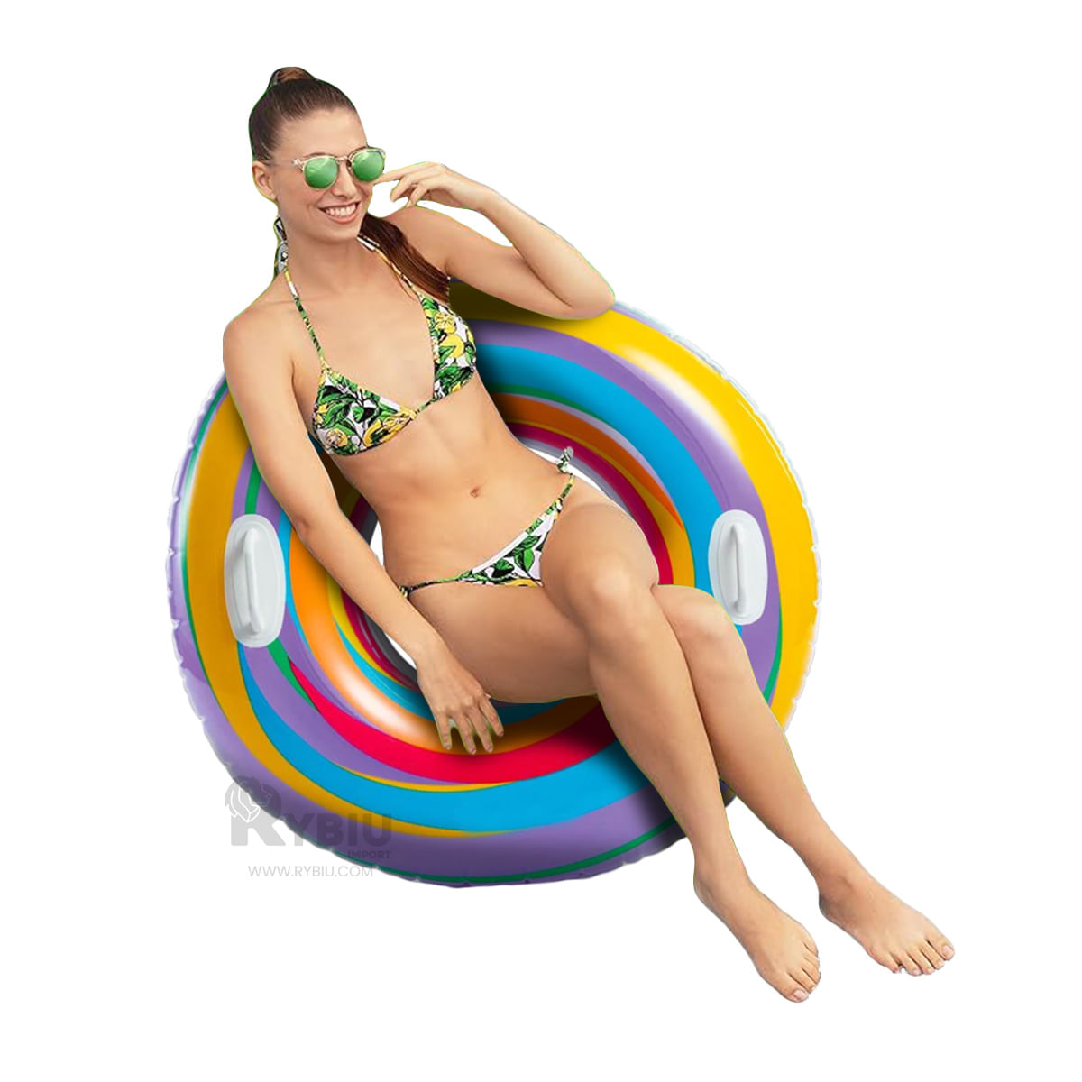 Flotador Llamativo para Nadar de Color Celeste Y+Stickers