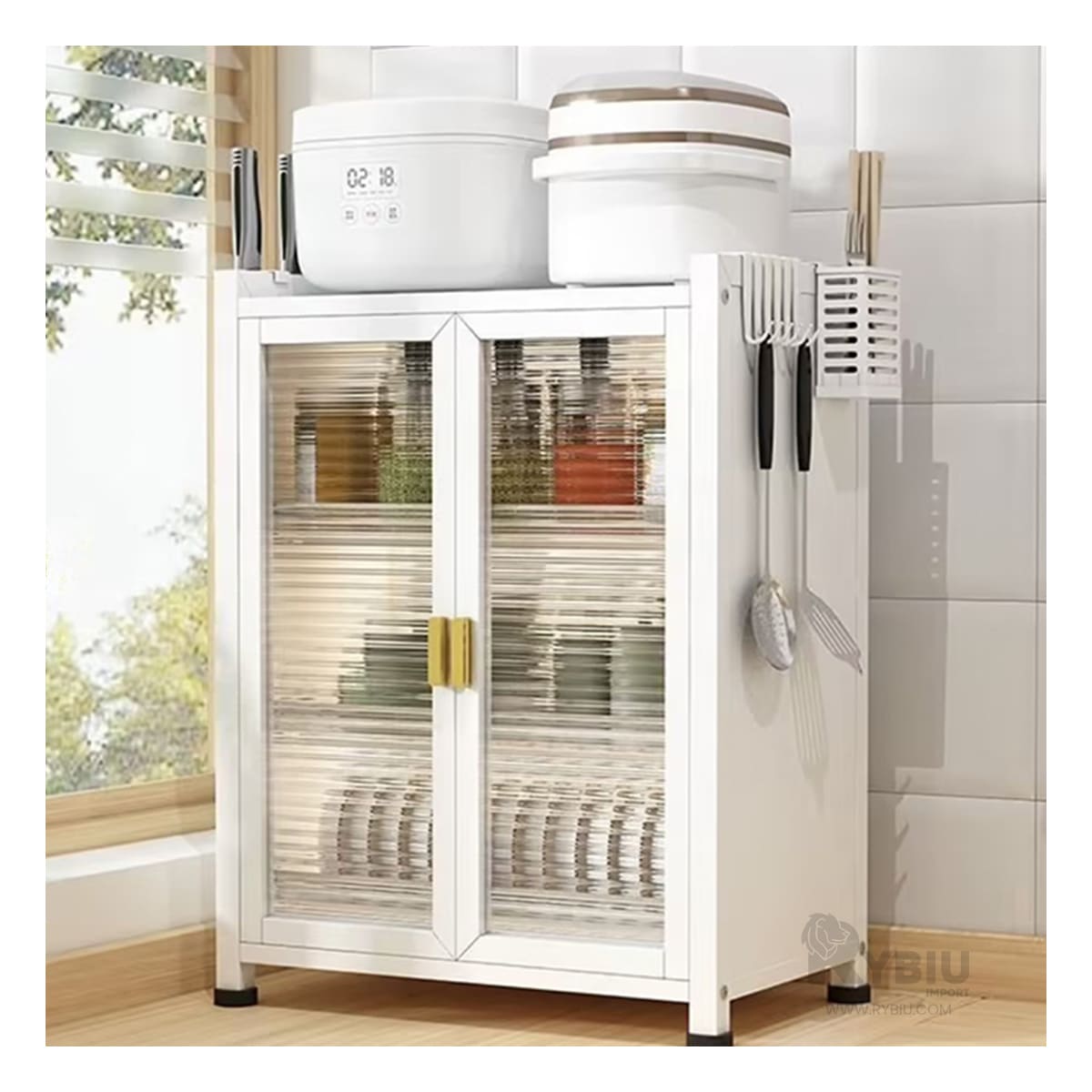 Escurridor de Utensilios en Color Blanco Y+Stickers