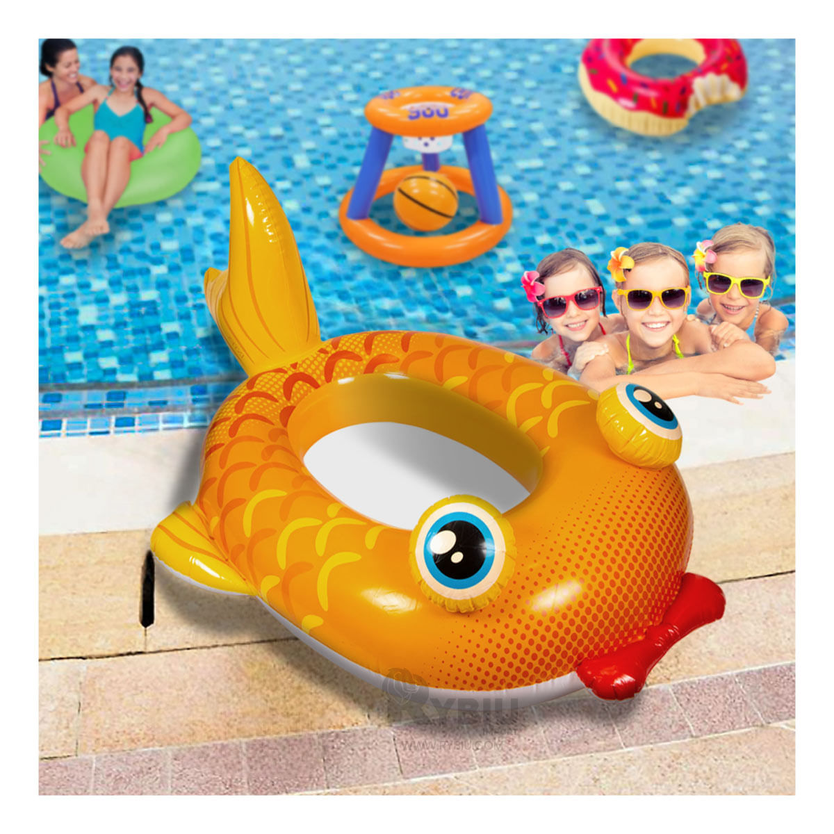 Flotador de Pez en Tono Amarillo Y+Agendita