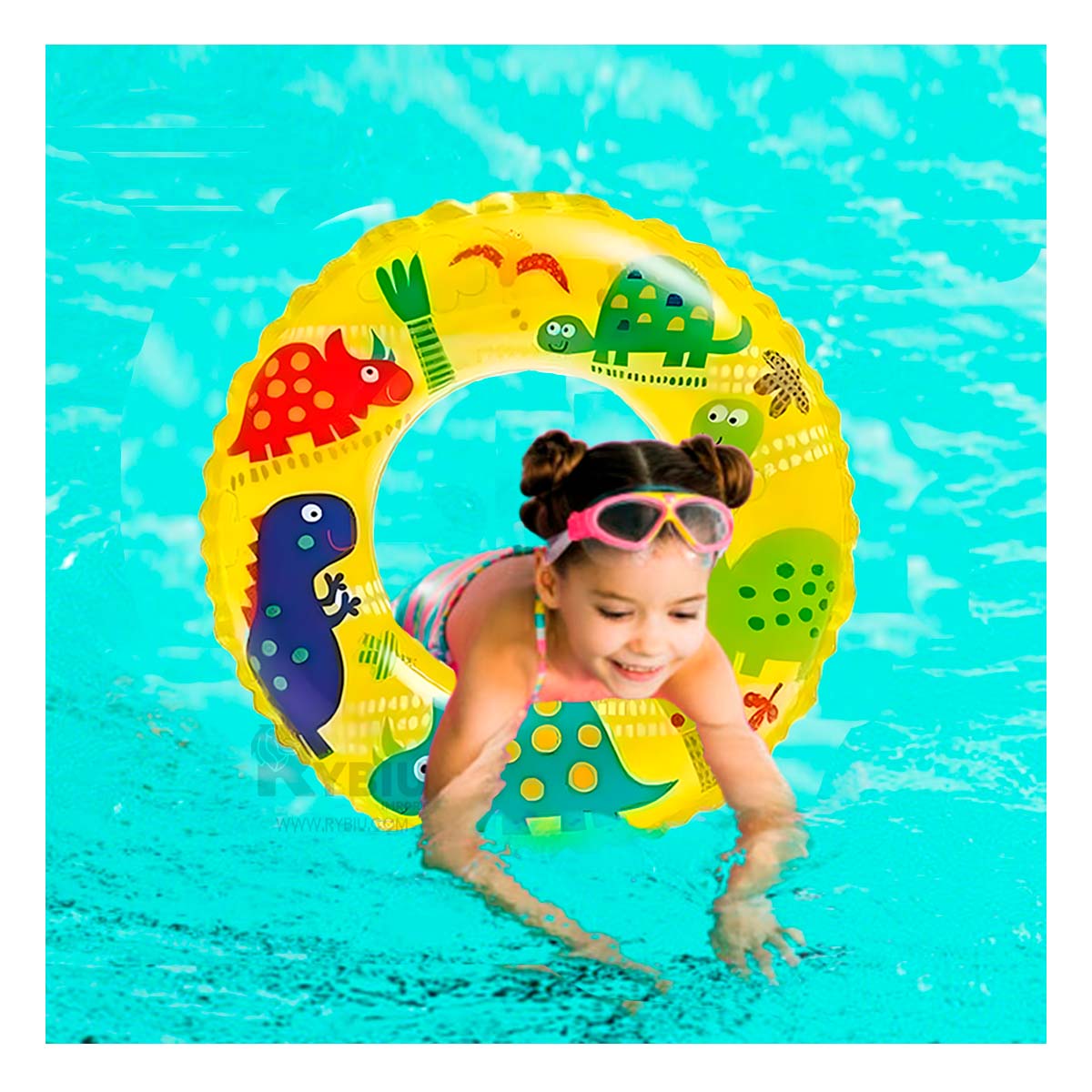 Flotador para Usar en Piscinas en Tono Amarillo Y+Stickers