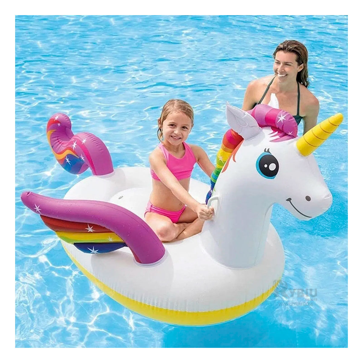 Flotador en Forma de Unicormio con Alas en Multicolor