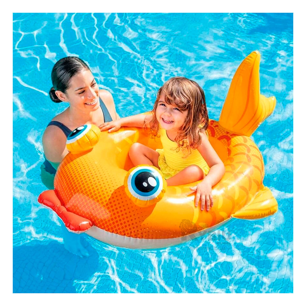 Flotador Bote Facil de Inflar Liviano Resistente en Amarillo