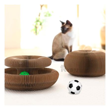 Rascador de Gato con Pelota y Catnip de Un Piso Marron Rascador de Gato con Pelota y Catnip de Un Piso Marron