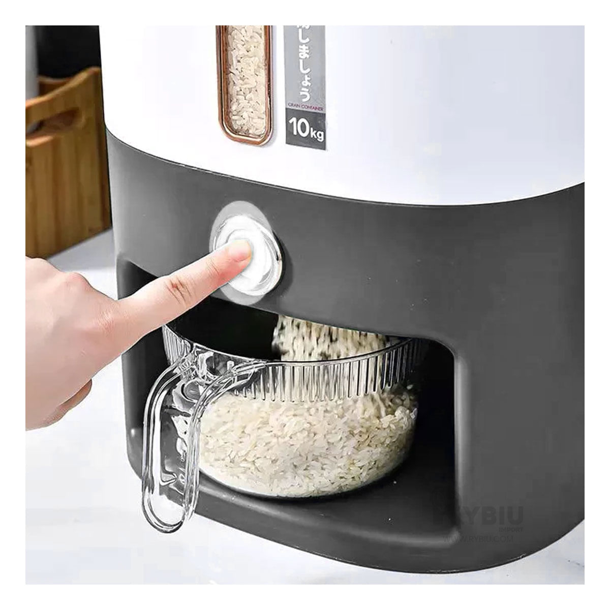 Dispensador de Granos 10 kg en Plomo Y+Agendita