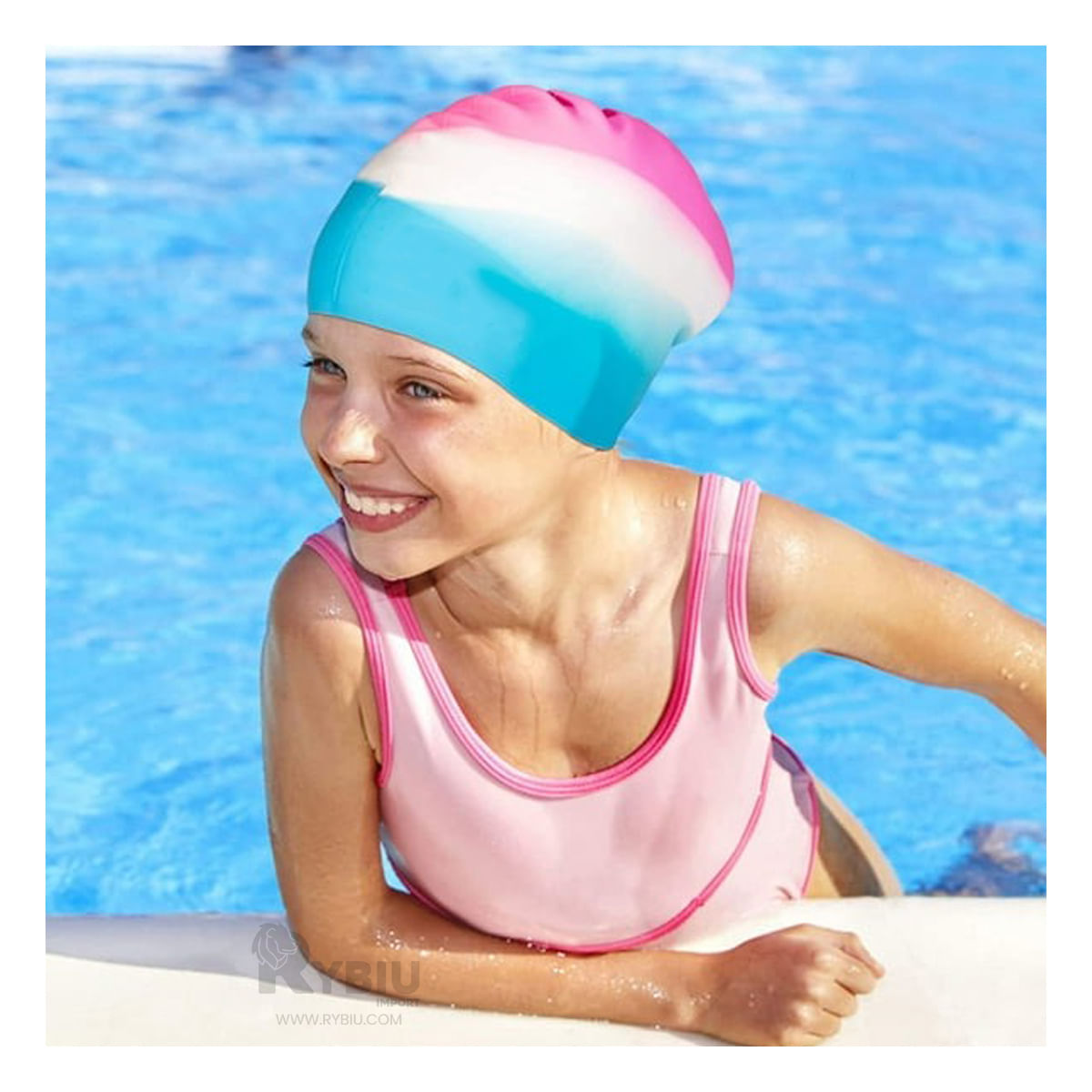 Gorro de Natacion Profesional en Fucsia