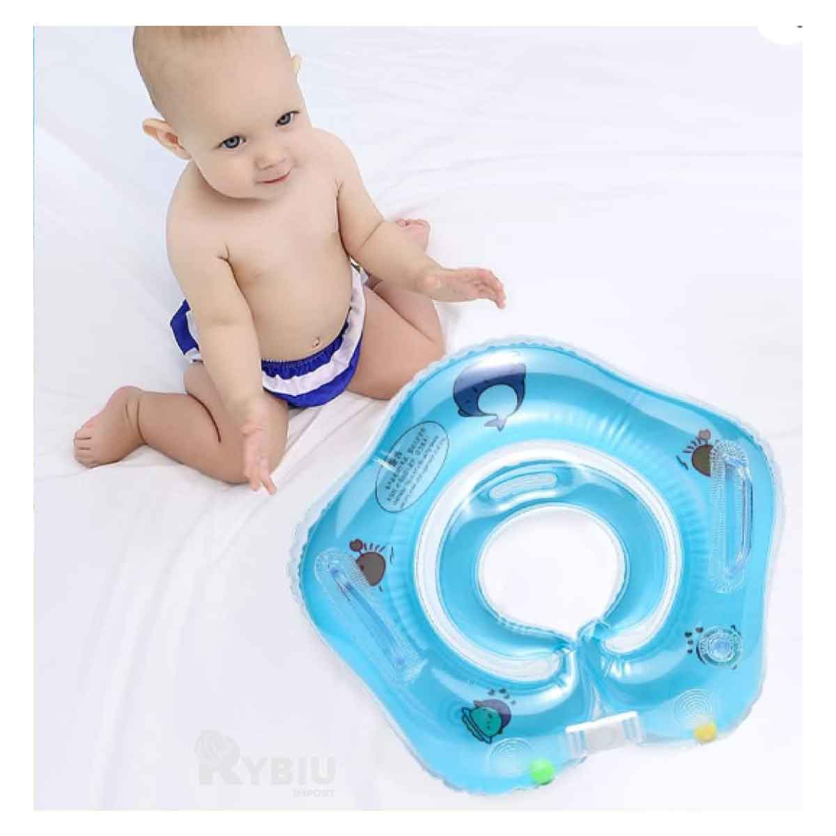 Flotador Divertido para Infantes Celeste Y+Papel de Regalo