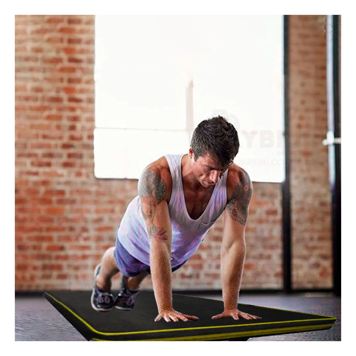 Colchoneta Fit en Color Amarillo Y+Papel de Regalo