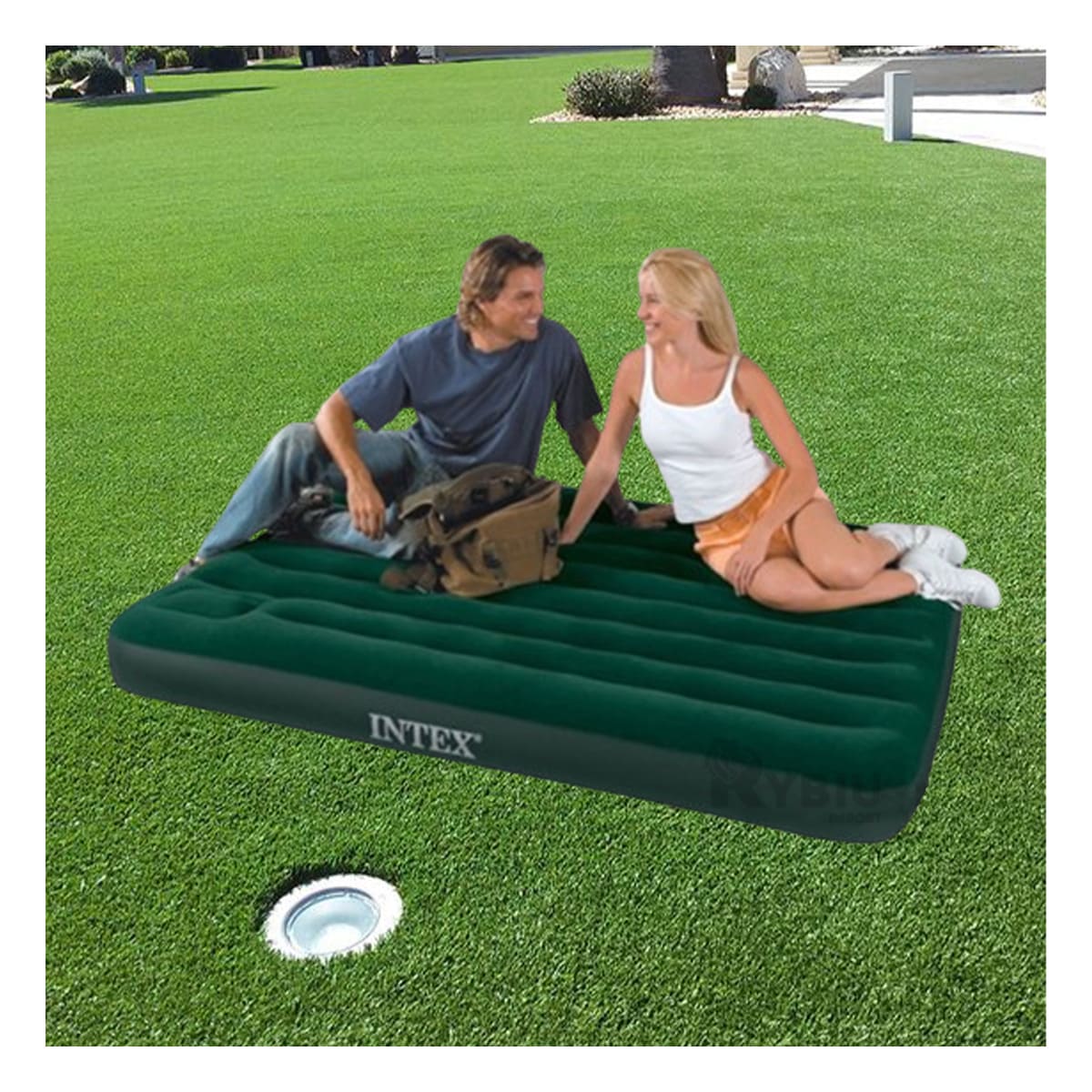 Colchon Portail para Acampar en Tono Verde Y+Papel de Regalo