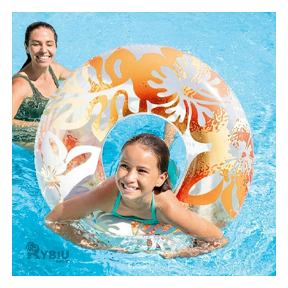 Flotador con Diseño de Algas en Anaranjado Y+Papel de Regalo