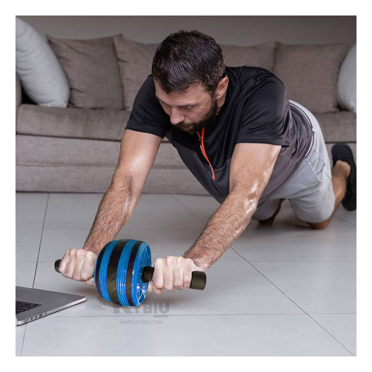 Rueda Liviana para Ejercitarse en Azul Y+Papel de Regalo