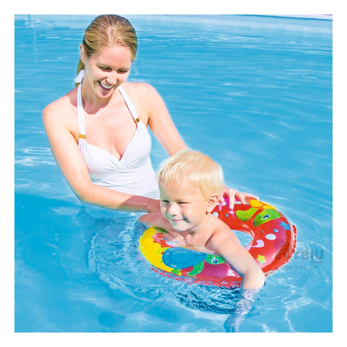 Flotador con Diseño de Tortuga para Piscinas Rojo