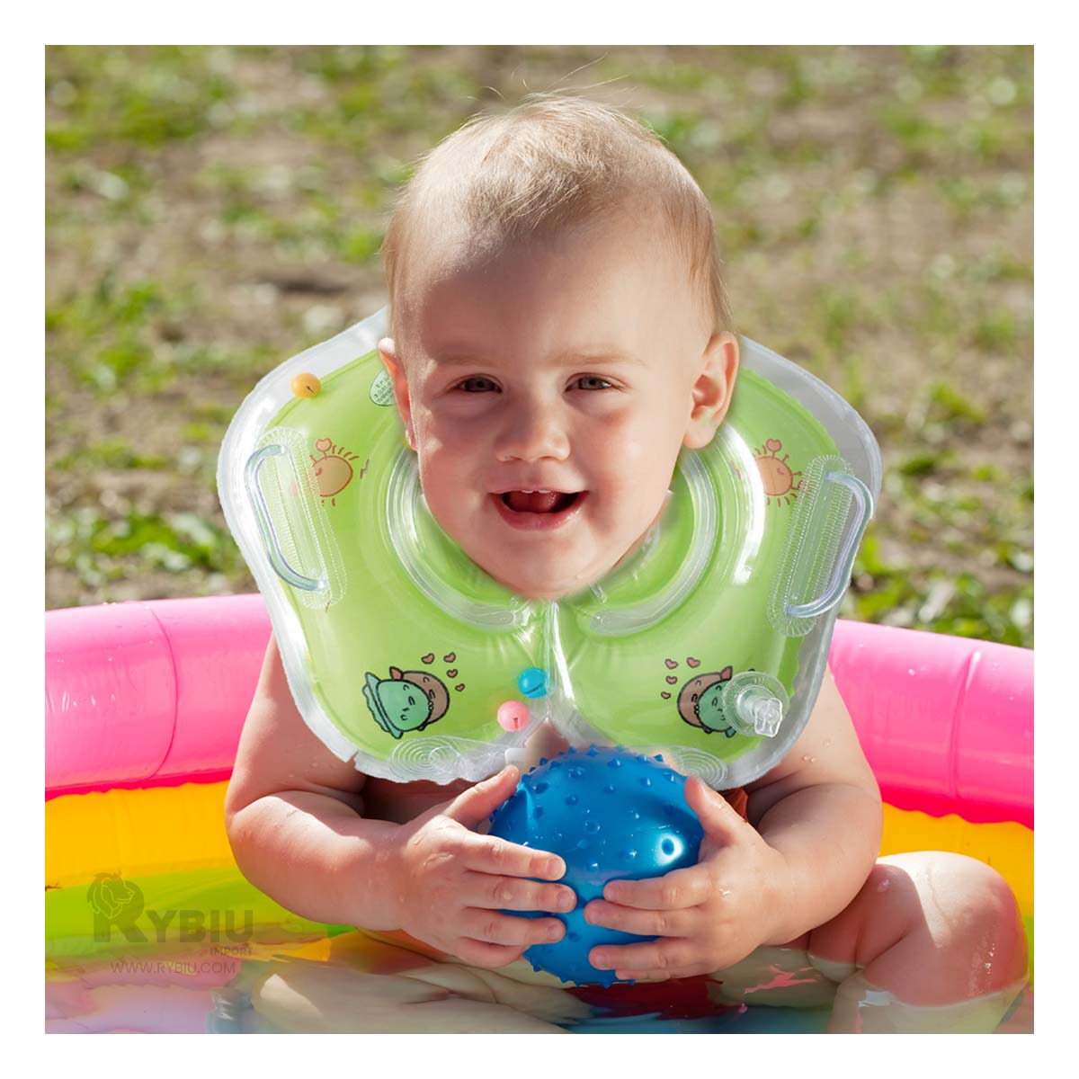 Flotado Practico para Bebes Verde Y+Papel de Regalo