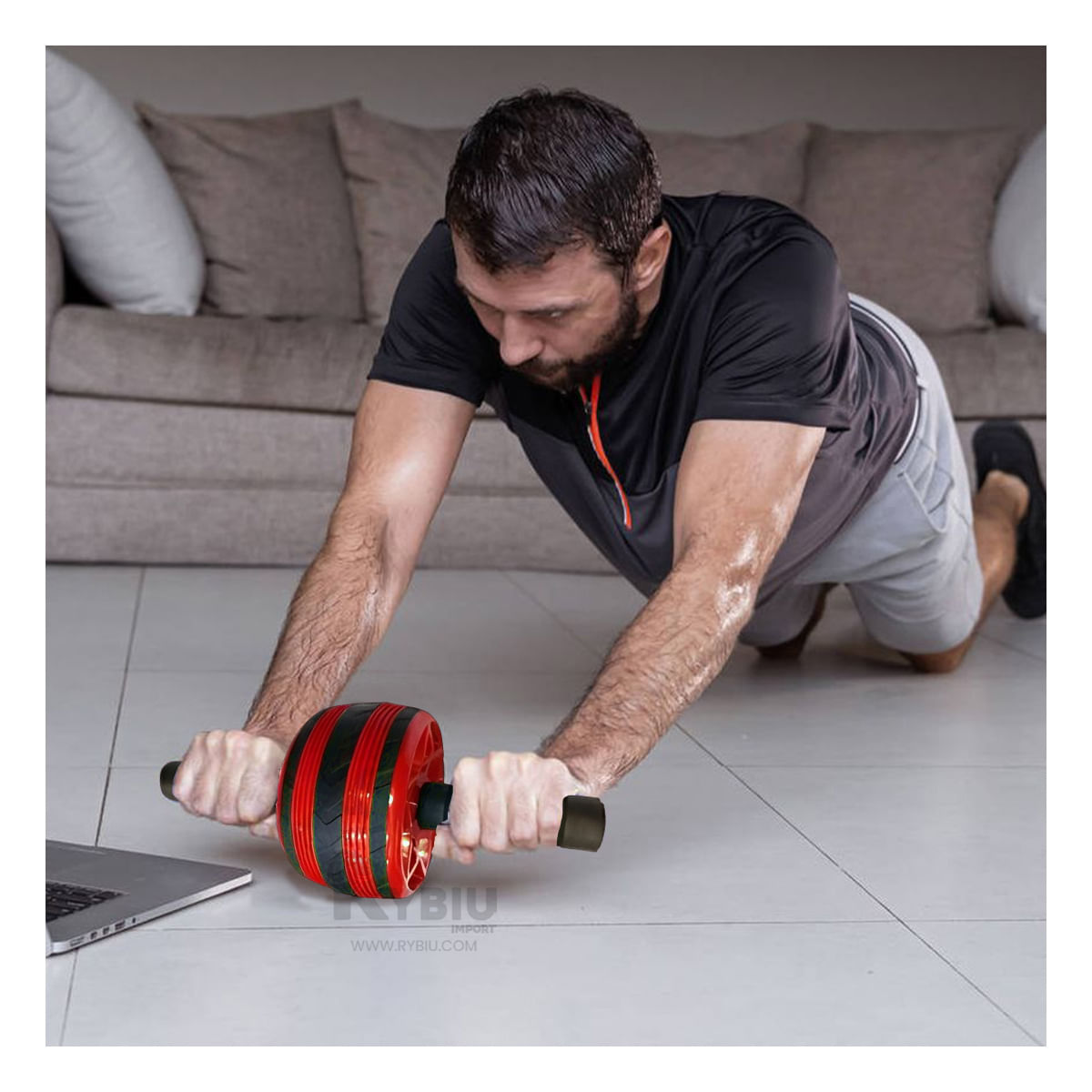 Rueda Liviana para Ejercitarse en Rojo Y+Papel de Regalo