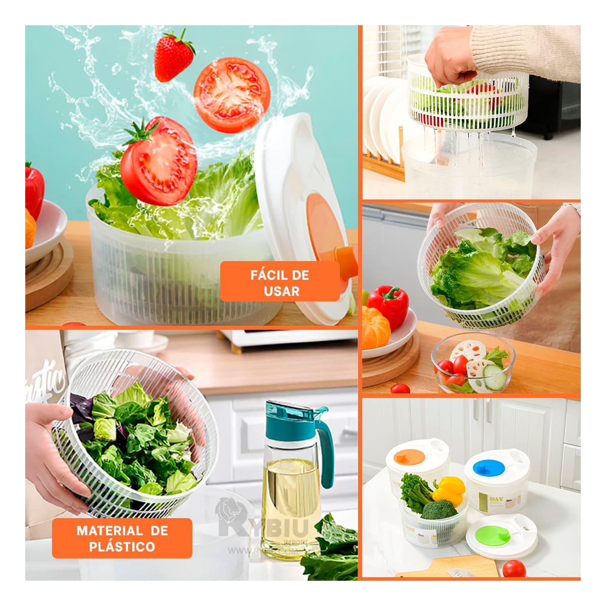 Escurridor Moderno en Tono Blanco y Naranja Y+Agendita