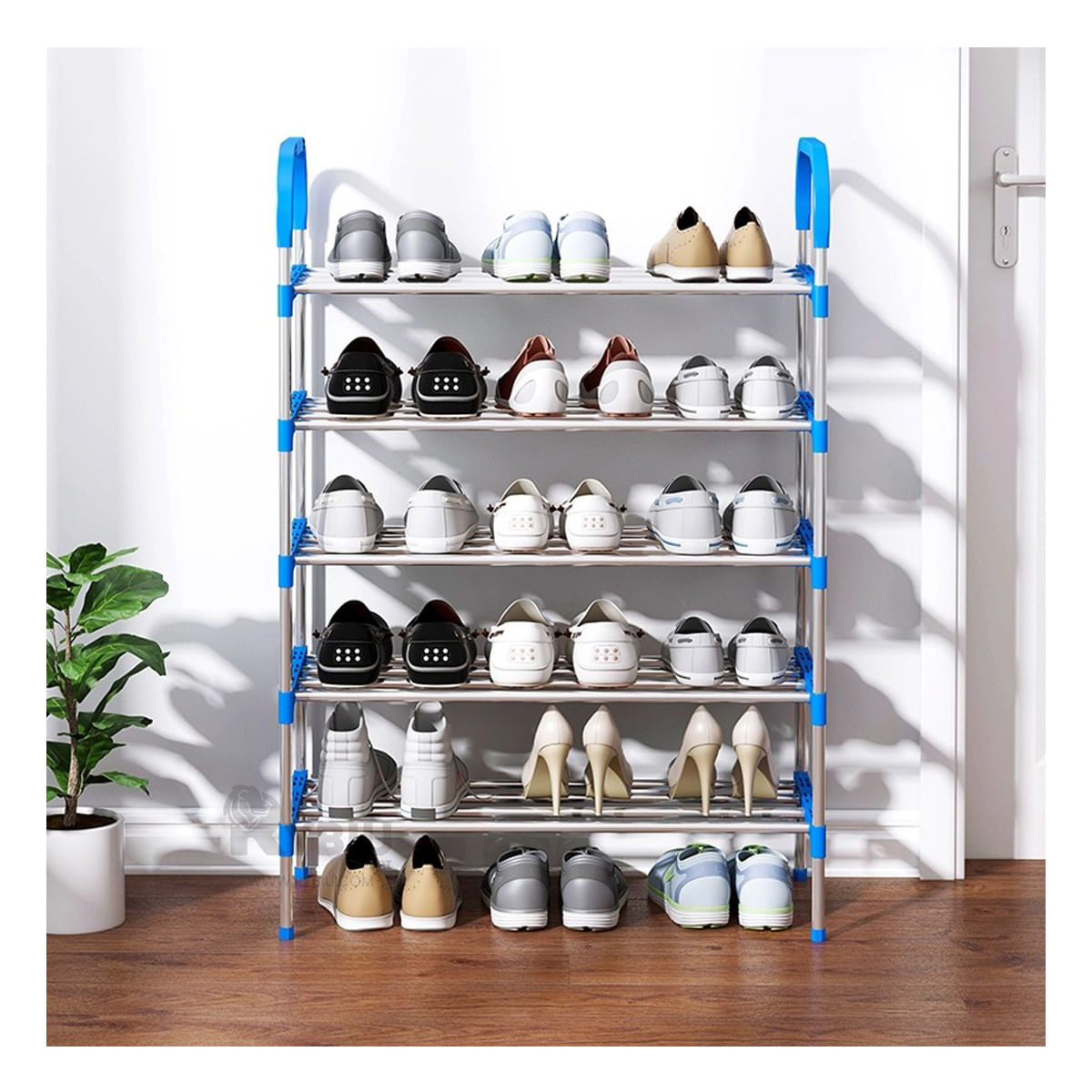 Estanteria Zapatera con 5 Casillas Celeste Y+Papel de Regalo