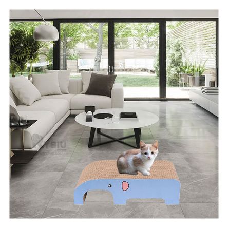 Rascador de Carton Resistente en Forma de Elefante Marron Rascador de Carton Resistente en Forma de Elefante Marron