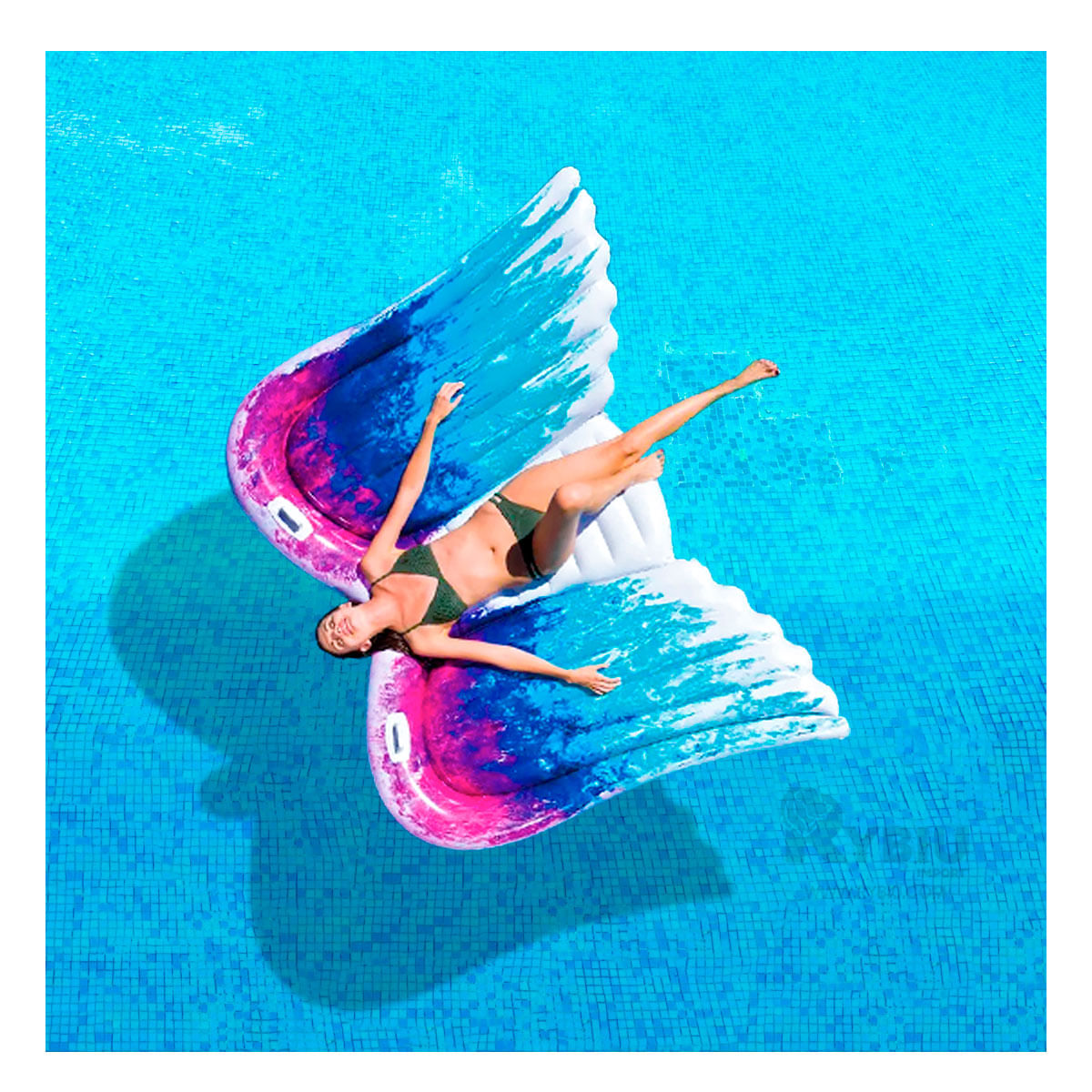 Flotador con Forma de Ala para Piscinas en Multicolor