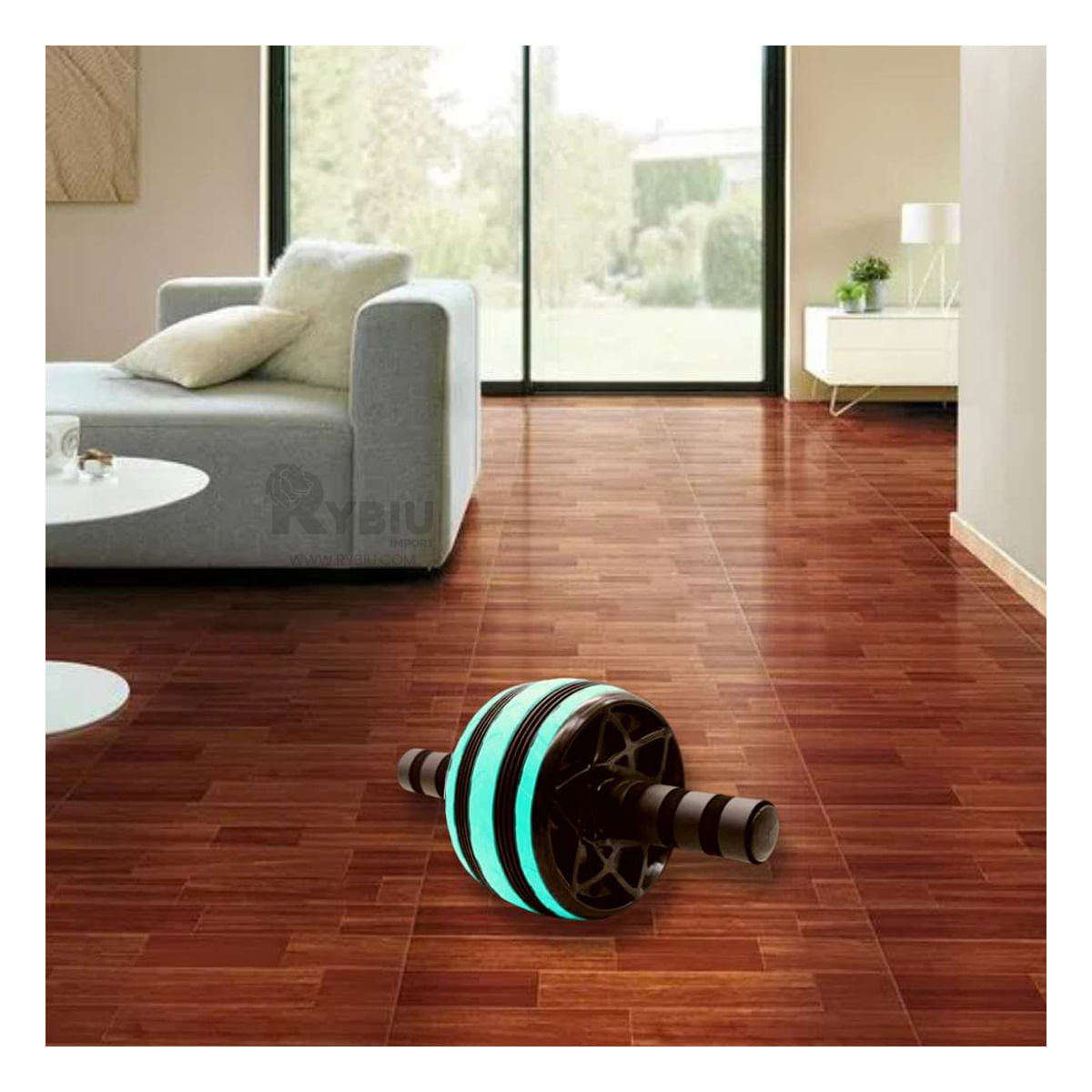 Rueda Abdominal AB Roller en Color Celeste