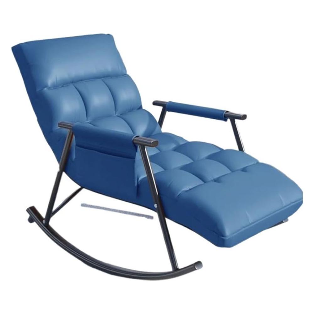 Silla Sillón Mecedora Reposera Terraza Playera Hogar Azul