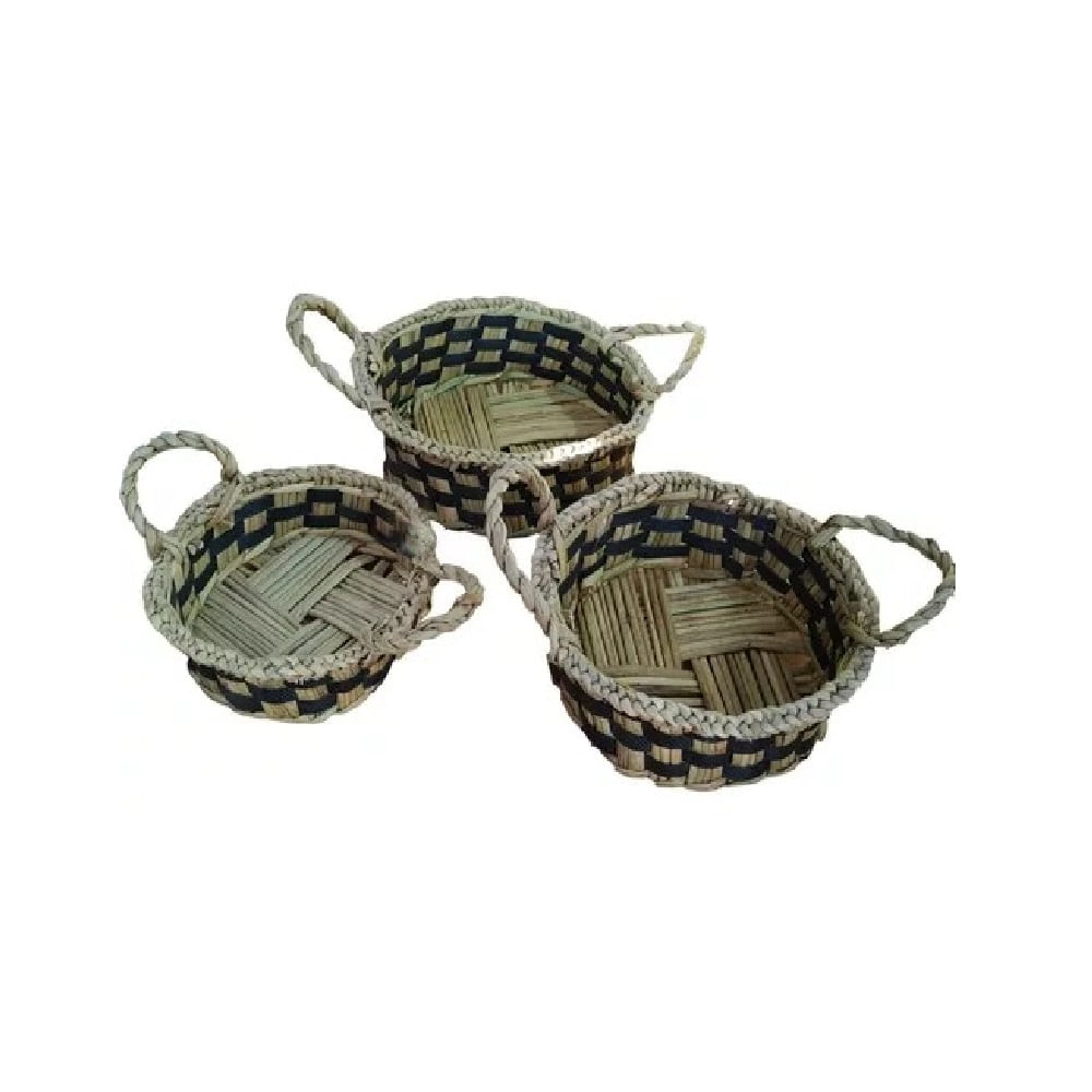Set de 3 Frutero de Mimbre
