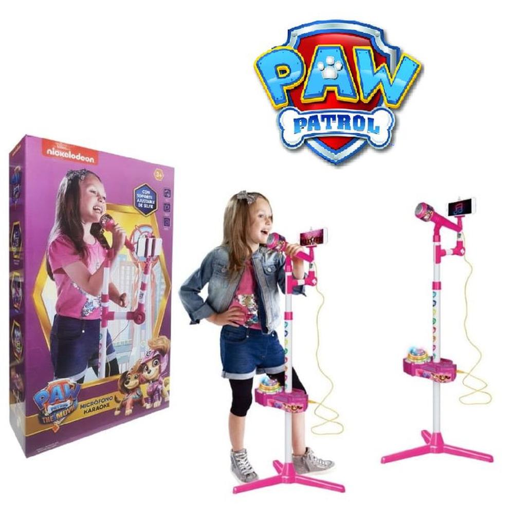 Set Microfono Karaoke Luces y Musical 100CM Alto Paw Patrol