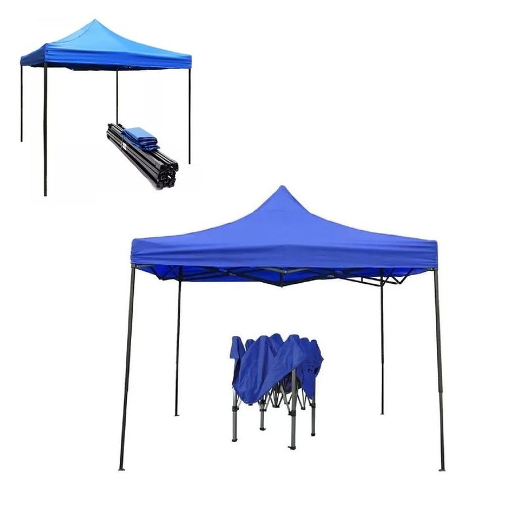 Carpa Toldo Plegable 3x3 Lona Impermeable -Azul