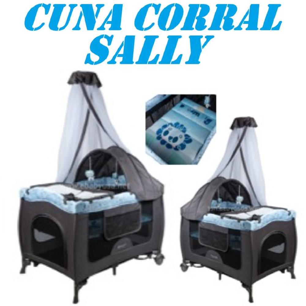 Nueva Cuna Corral Sally Con Cambiador 716-4 -Azul
