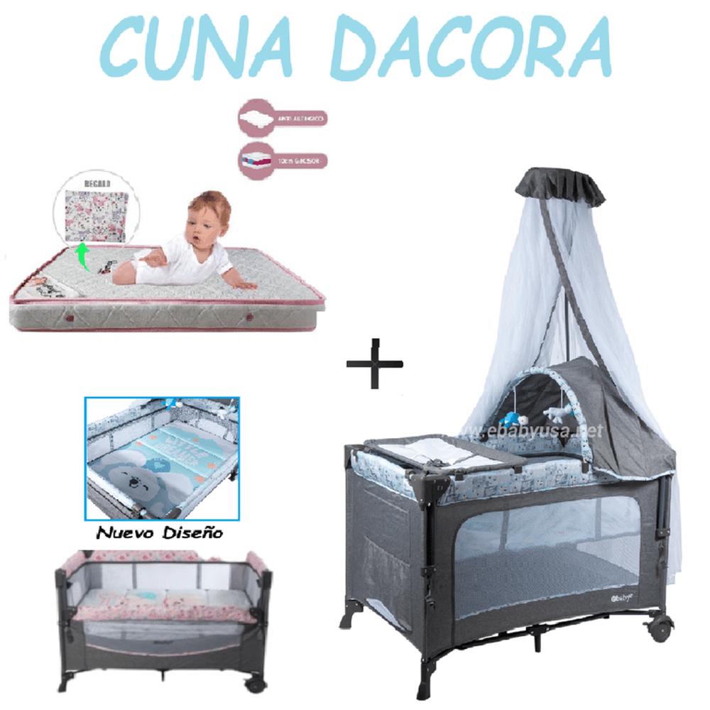 Nueva Cuna Corral Dacora C-Colchon Rosa