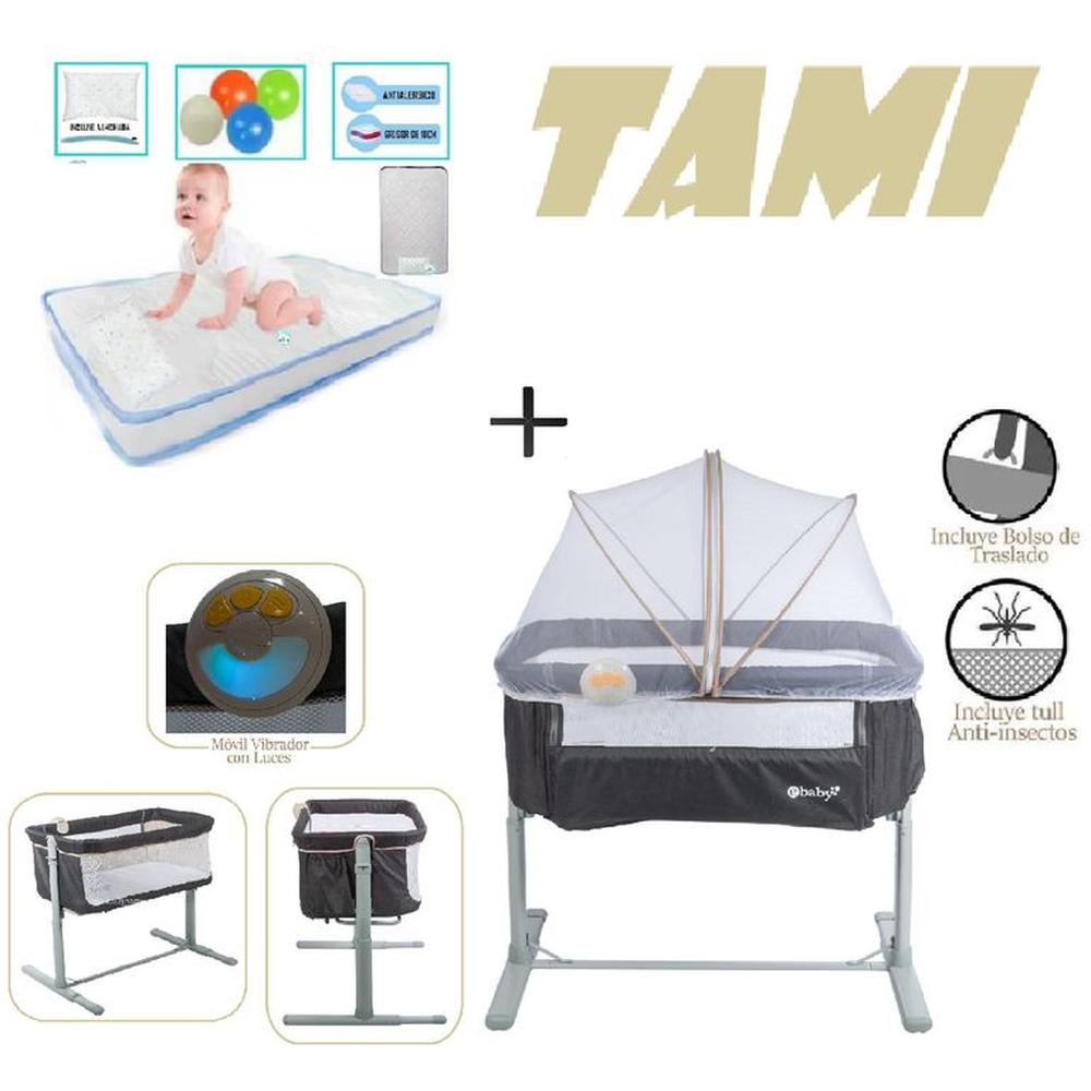 Ebaby Cuna Colecho Tami EB756-Colchon C -Beige