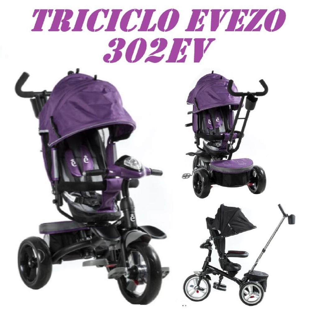 Triciclo Evezo 302EV Giratorio Sonidos y Luces -Morado