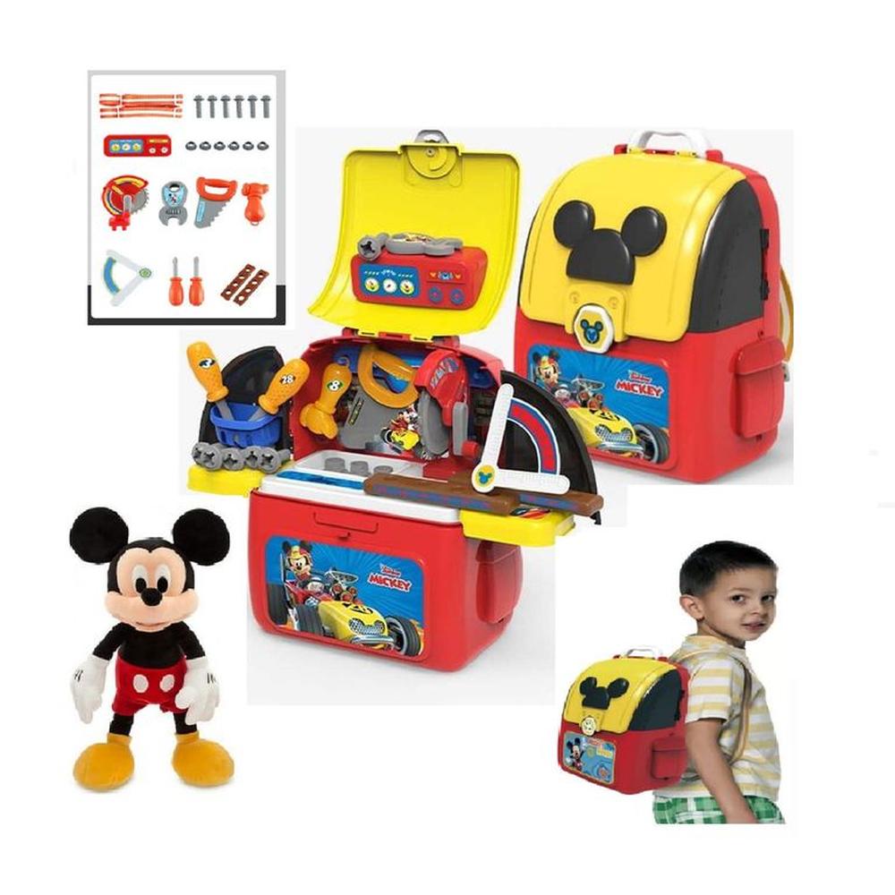 Set Herramientas 2 en 1 Mochila Mickey 26cm Alto