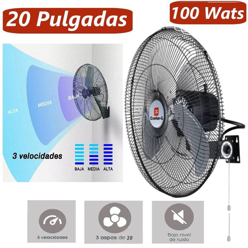 Ventilador 20 "" Pared con Rack 100 Wats Ccenter G Semi industrial