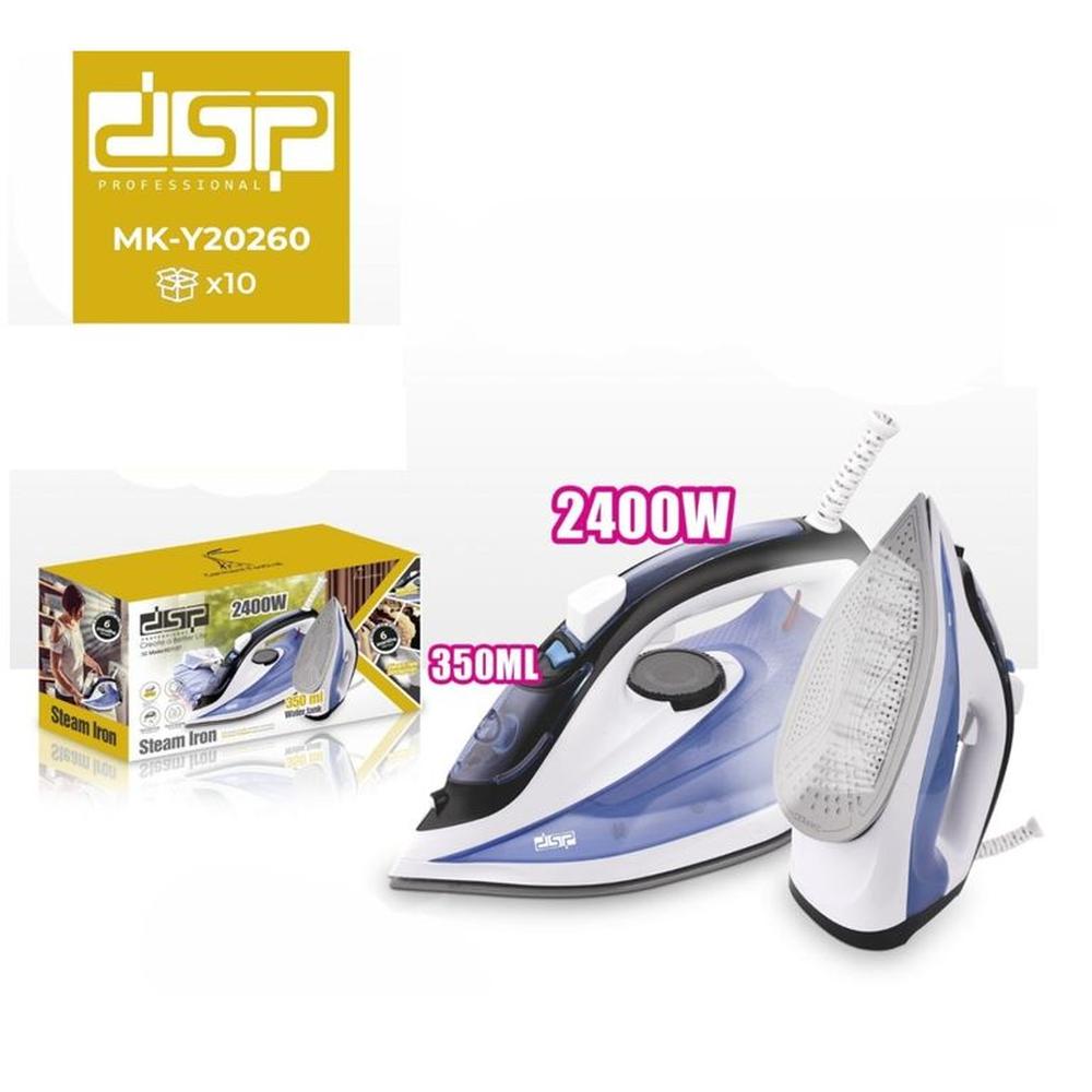 Plancha a Vapor Base Ceramica DSP 2400W -Azul