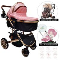 Coche Cuna Moisés   Rosado