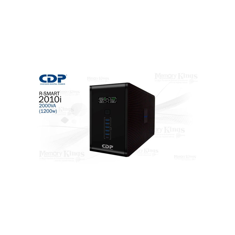 Ups Cdp R-Smart2010I 2000Va (1200W) Con 5 Puertos Usb - Fuente De Alim